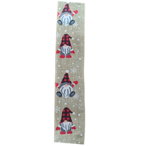 Ribbon: 2.7m (L) x 6.3cm (W) | Hessian Gnomes