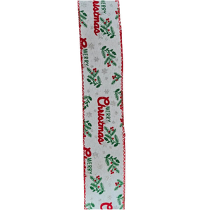 Ribbon: 2.7m (L) x 6.3cm (W) | Mistletoe