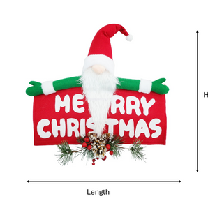 Banner: 43cm(H) x 50cm(L) | Santa holding Merry Christmas