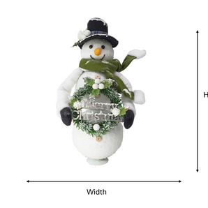 Snowman: 43cm(H) x 15cm(W) | White