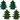 Gift tags: Christmas trees